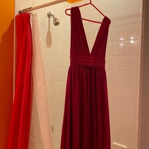 Dark pink maxi dress